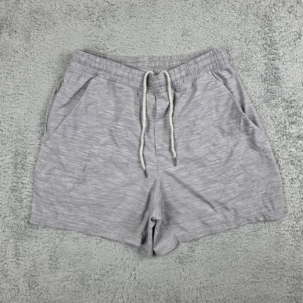 Lululemon Pace Breaker Shorts Mens M Grey Space Dye 5" Unlined Drawstring Mesh